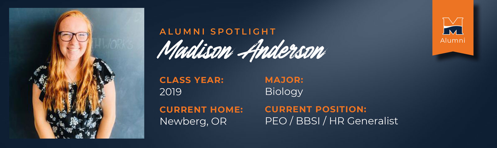 Madison Anderson Alumni Spotlight